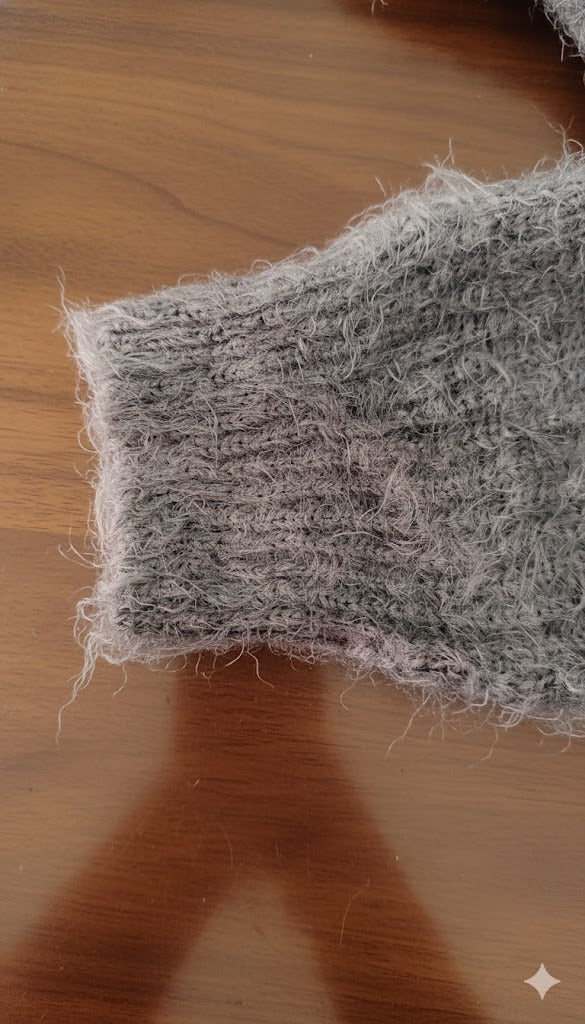 Grey Plush Winter Sweater