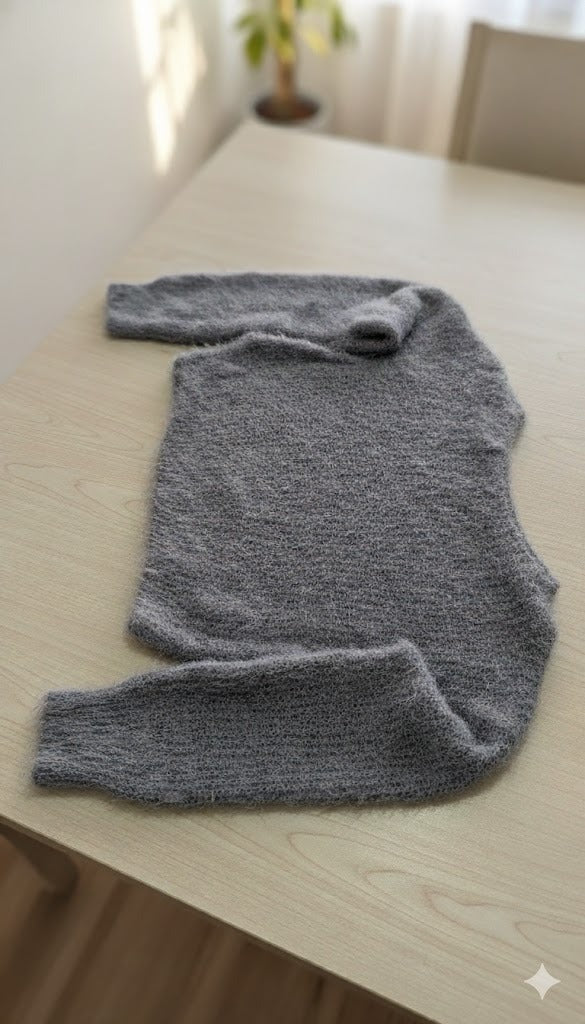 Grey Plush Winter Sweater